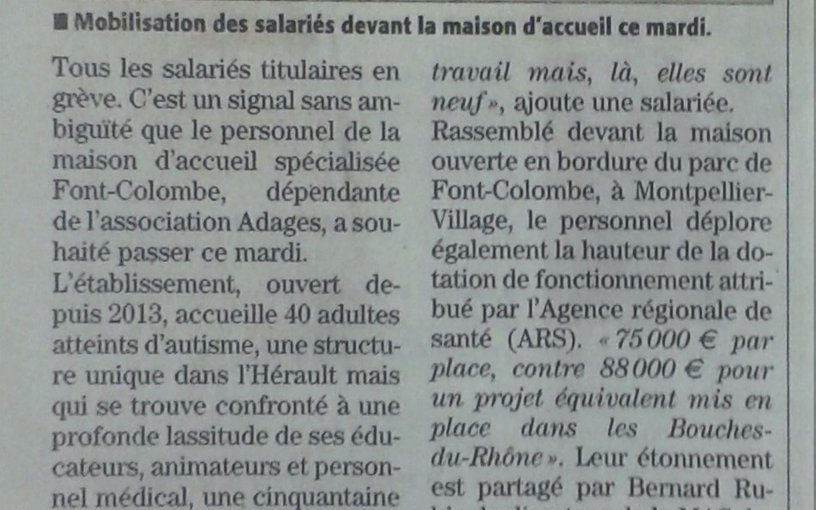 MAS de Fontcolombe en Grève – Midi Libre